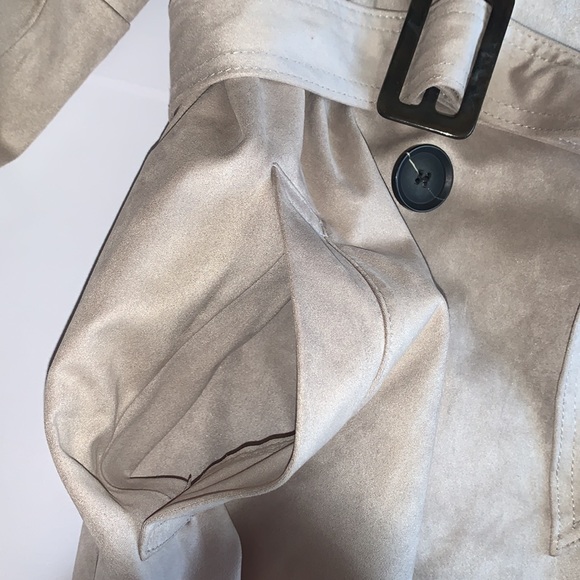 Zara Faux Suede Jacket Coat Size Small - Picture 6 of 7